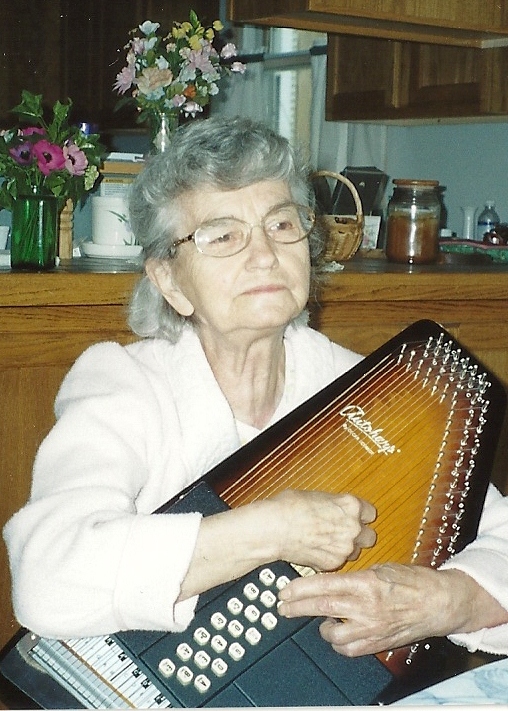 Praising the Lord on her harpsichord